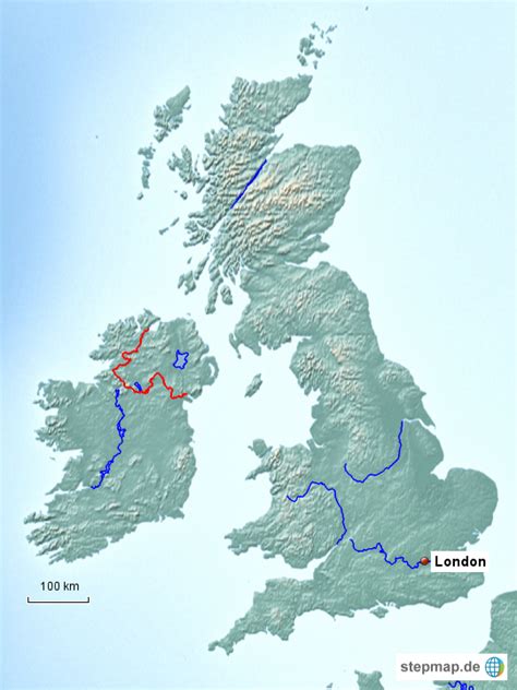 StepMap England Landkarte für Deutschland