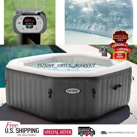 Intex Inflatable Pure Spa Person Portable Octagon Heated Bubble Jet Hot Tub For Sale From