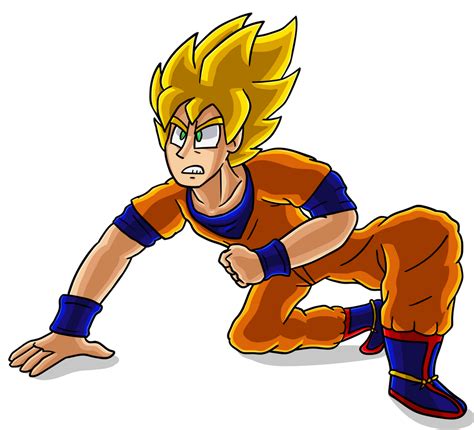 Super Saiyan Goku By Spizzlelep On Deviantart