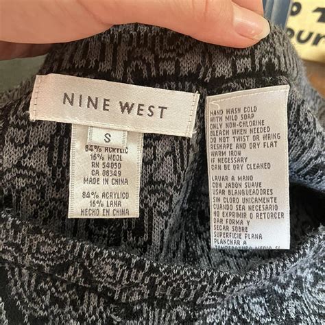 Nine West Patterned Acrylic And Wool Skirt Super Depop