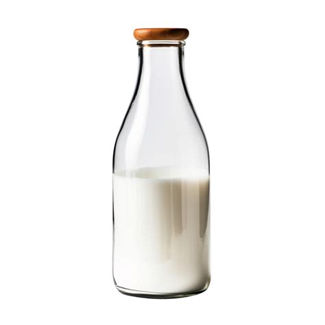 Empty glass milk bottle isolated on transparent background 46828451 PNG