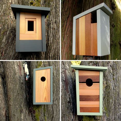 These Modern Wood Birdhouses Are Inspired By Craftsman Architecture ...