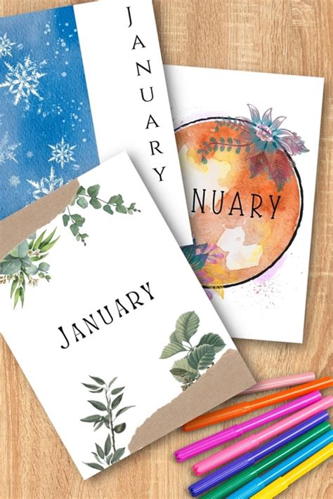 Printable Monthly Cover Page For Planners January Edition Lucas