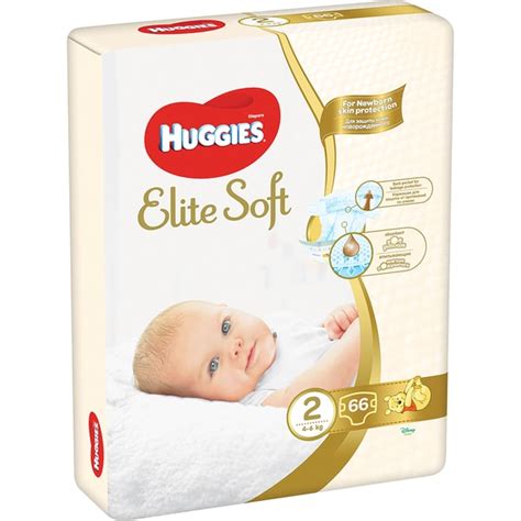 Scutece HUGGIES Elite Soft Jumbo Nr 2 Unisex 4 6 Kg 66 Buc