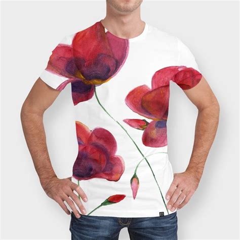 «poppies Mens All Over T Shirt By Mikart Exclusive Edition From 54