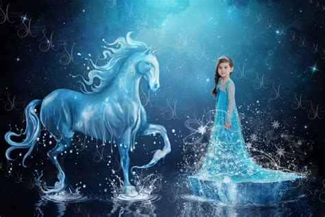 Frozen Horse Digital Background Digital Backdrop For Canada Atelier