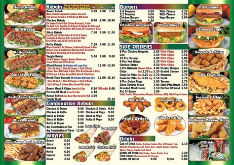 Menu At Kebab Centre Fast Food Aldershot