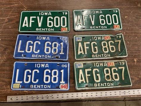 Pairs Of Iowa License Plates Legacy Auction Company