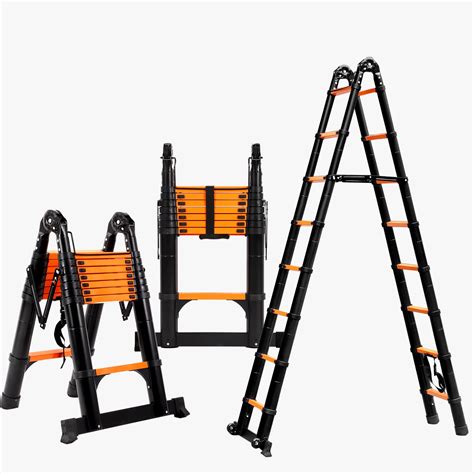 Feete A Frame Telescoping Ladder Ft Aluminum Lightweight Extension