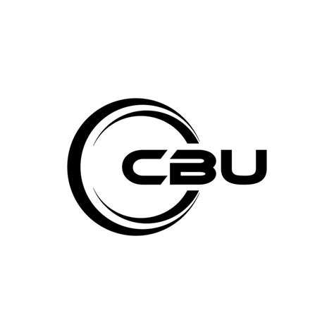 CBU letter logo design in illustration. Vector logo, calligraphy ...