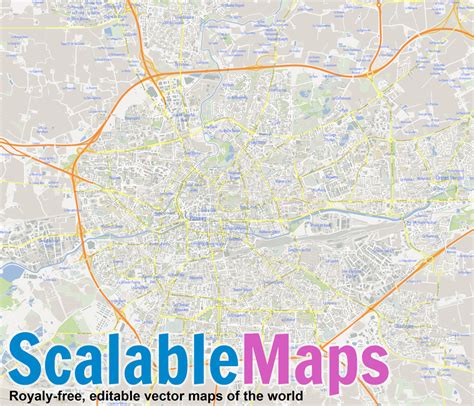 ScalableMaps: Vector map of Rennes (gmap city map theme)