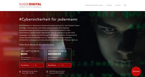 Suisse Digital Cyber Security Plattform Gestalt Kommunikation