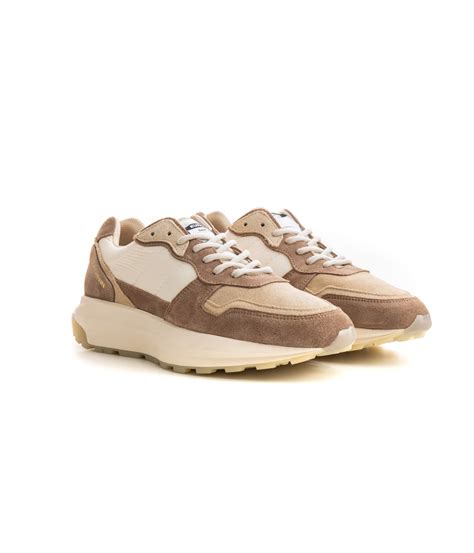 Baskets Basses Chunky En Cuir Nubuck Beige Pour Homme Marque De