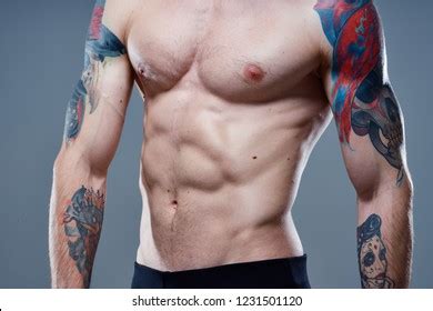 Inflated Torso Man Tattoo On His Stock Photo Shutterstock