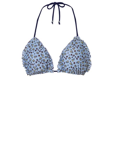 A POKE Beck Søndergaard Damita Frill Bikini Top Forever Blue