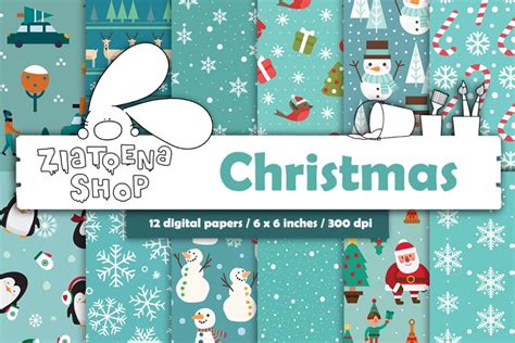 Christmas digital paper pack Digital Paper (374545)