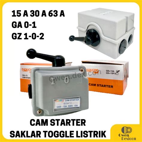 Jual CAM STARTER 15A 30A 63 AMPERE GZ 1 0 2 GA 1 0 SAKLAR TOGGLE