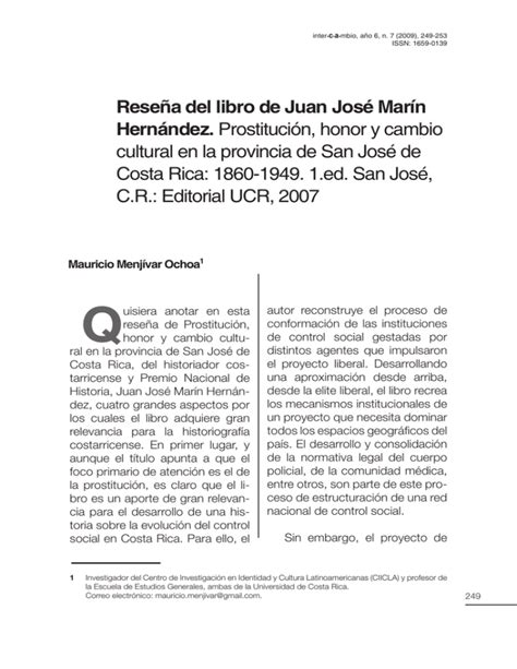 Reseña Del Libro De Juan José Marín Hernández