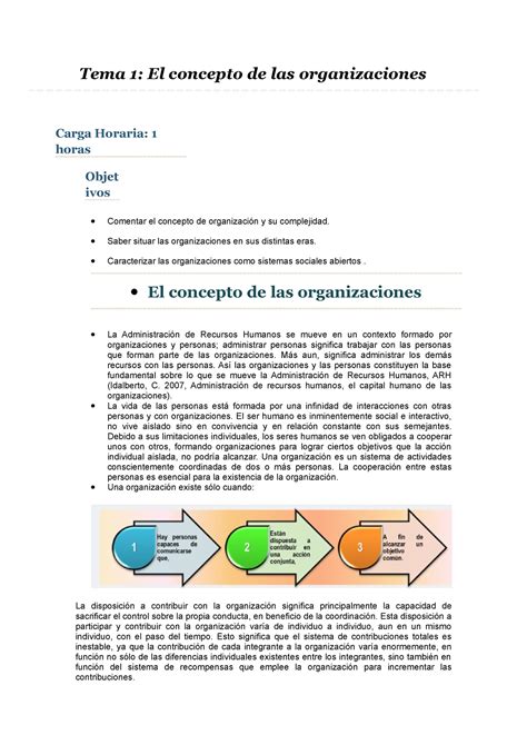 Gestion De Recursos Humanos Unidad 1 Tema 1 El Concepto De Las