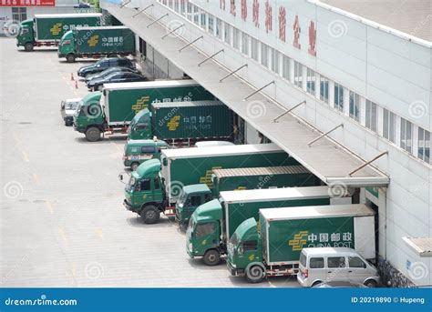 China post Delivery Truck editorial image. Image of billboard - 20219890