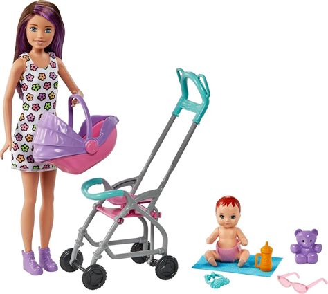 Barbie Skipper Babysitters Inc Ensemble De Jeu Avec Poup E Poussette