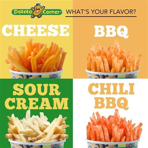 different flavors of fries