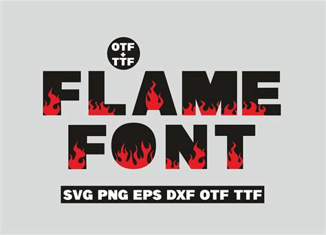 Flame Font Fire Font Svg Flame Alphabet Flame Svg Fire Etsy