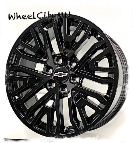 Gloss Black Oe Replica Sev Wheels Fits Chevy