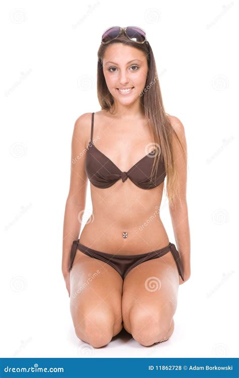 Jonge Vrouw In Bikini Stock Foto Image Of Mensen Haar 11862728