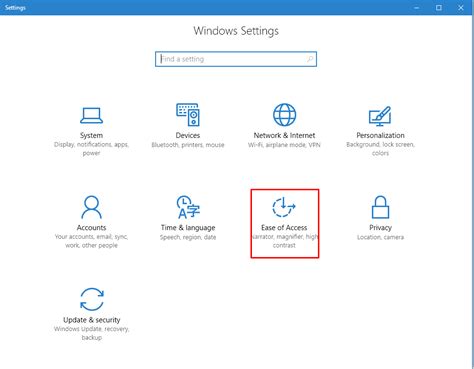 How To Use Ease Of Access In Windows 10