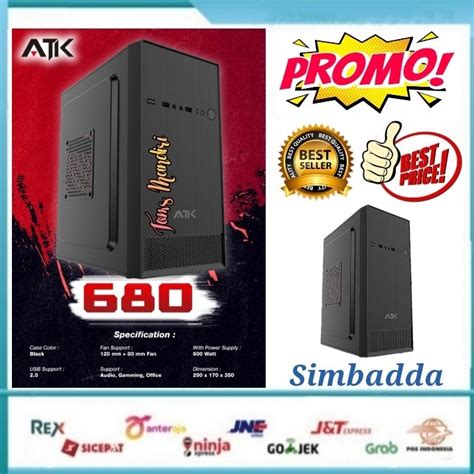 Jual Casing Simbadda ATK 680 Include Power Supply 600 Watt Promo