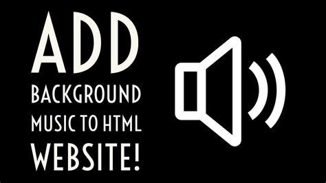 How To Add Background Music To Any Html Webpage Youtube
