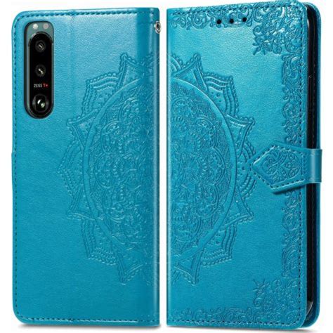 Mobigear Mandala Sony Xperia Iii Hoesje Bookcase Portemonnee Blauw