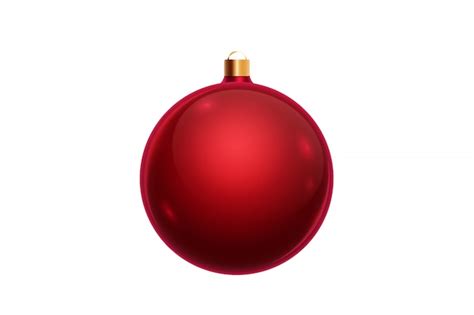 Esfera Vermelha Do Natal Isolada No Fundo Branco Decora Es De Natal