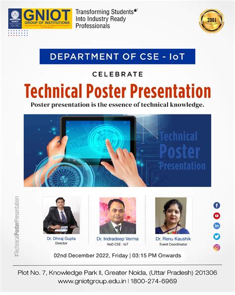 Technical Poster Presentation Gniot Campus Greater Noida