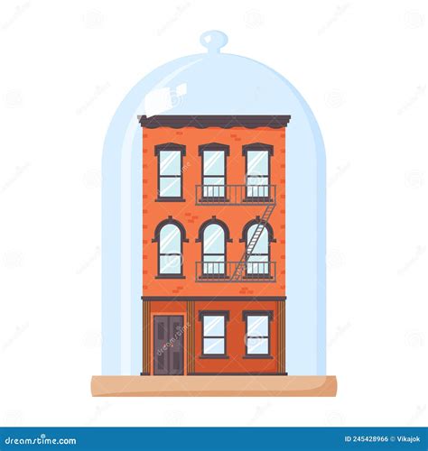 Rent Control House Concept. Rent Stabilized Apartment Unit. Brick