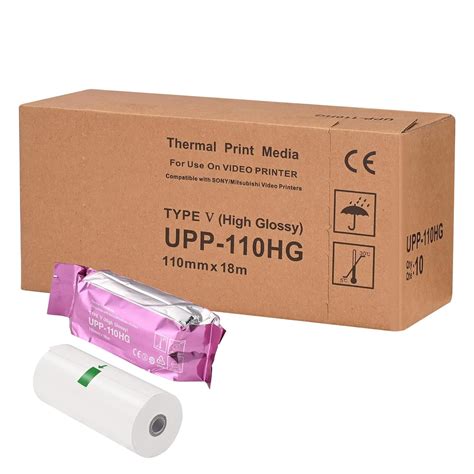 UPP 110HG Papel De Ultrasonido Compatible Con Sony 110 Mm X 18 M