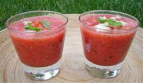 Gaspacho à la pastèque de Chef Sylvain et ses recettes de cuisine