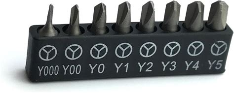 Amazon | ABSTW1 トライウイングビットセット iPhone用 .6mm (Y000) 8 トライウイング(Y)サイズは最大Y5 ...