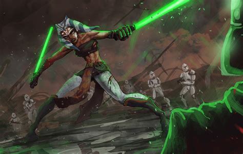 Darth Vader Vs Ahsoka Wallpaper