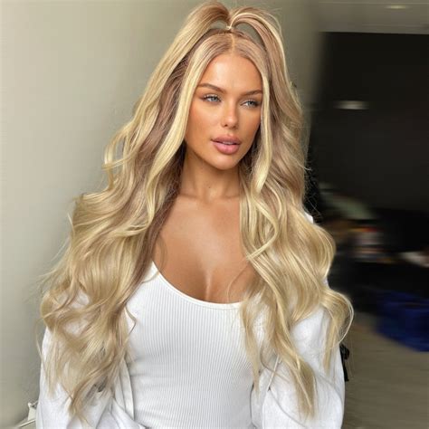 Barb Peaches Beige Balayage Blonde Lace Front Human Hair Wig With Bleached Knots And Pre