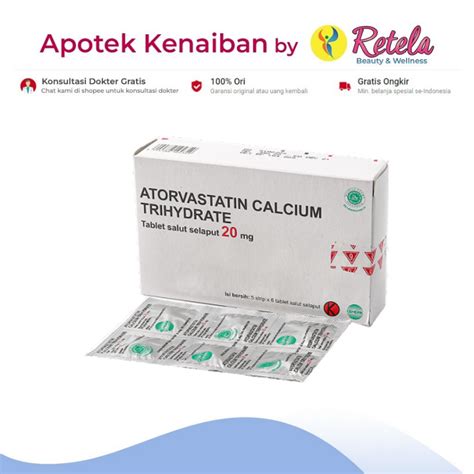 Jual ATORVASTATIN 20 MG BOX 30 TABLET DEXA Shopee Indonesia