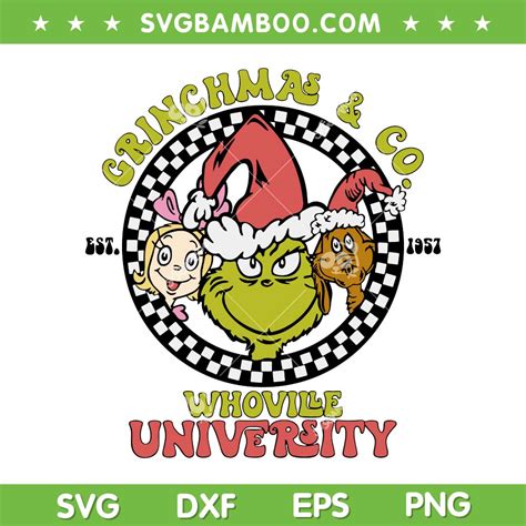 Grinchmas And Co Whoville University SVG PNG