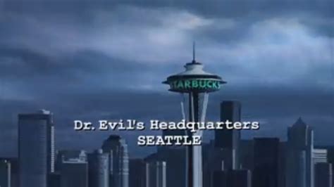 An Advertisement For The Seattle Space Needle Featuring Dr Evils