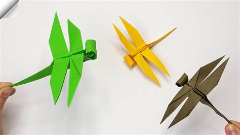 How To Make Paper Dragonfly Origami Dragonfly Youtube