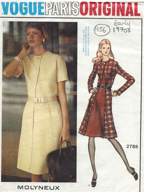 Vintage Vogue Sewing Pattern Dress B By Molyneux