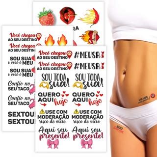 SEX SHOP 44 Tatuagens Temporárias Íntima Depilação Tatuagem Adesivo Erótica Sexy Tattoo