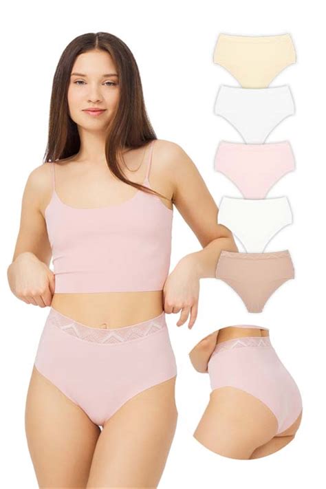 Cottonhill Basic Yüksek Bel Lazer Kesim Bikini Külot 5 li Paket 2 Fiyatı Yorumları Trendyol