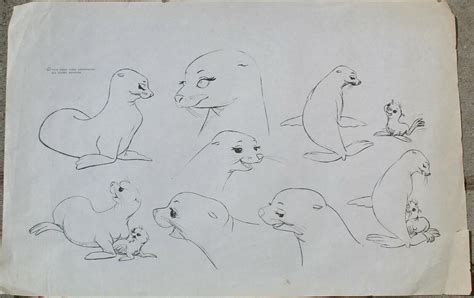 4 Chuck Jones Production Model Sheets From The White Seal 1975