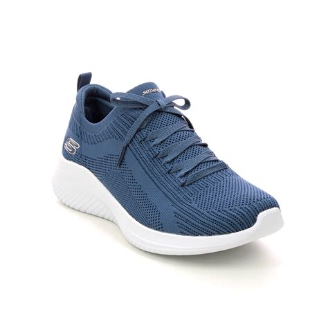 Skechers Ultra Flex 3 0 NVY Navy Womens Trainers 149854